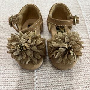 Brown Floral Baby Sandals